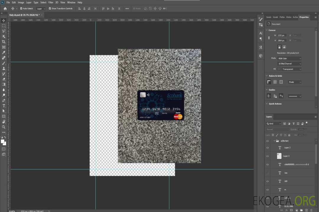 Recto photolook de la carte principale Ecobank du Bénin template Recto photolook de la carte principale Ecobank du Bénin template